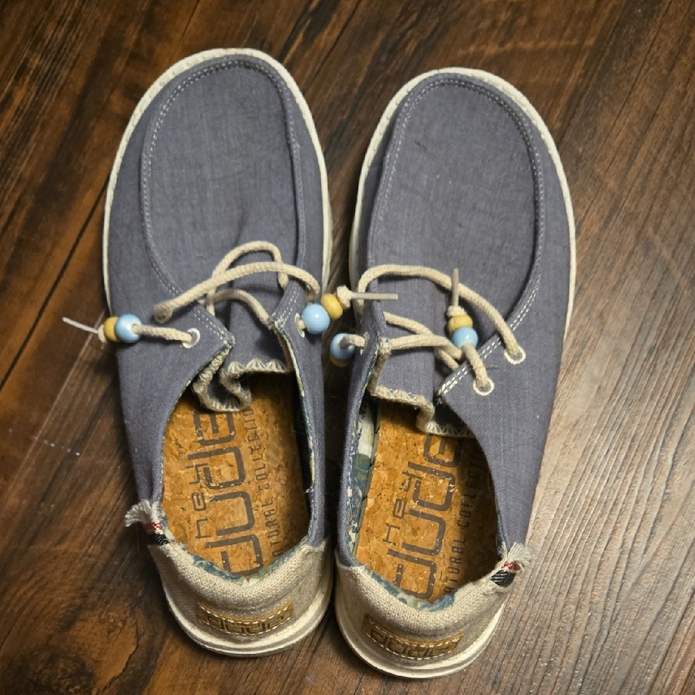 Hey Dude Gray Wendy Natural Collection Shoes Size 6